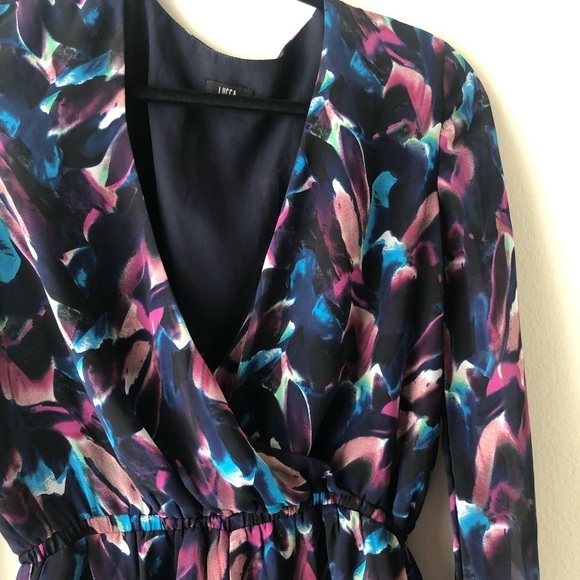 Lucca Couture Navy Abstract Print Shorts Romper - Picture 2 of 9